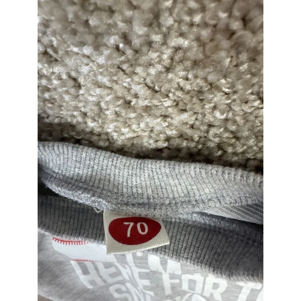 Baby Boys Baseball 2 Piece Outfit Set Gray Snacks Sweatshirt White Jogger Pants